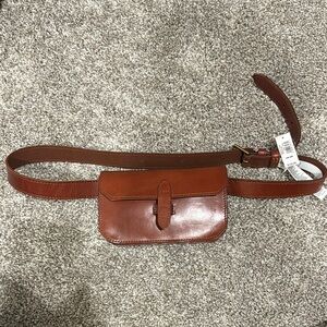 Brown Leather Belt Bag